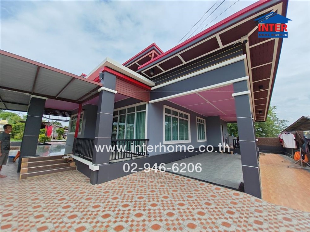 For SaleHouseNakhon Pathom : Single-storey detached house, 339 sq m., single-storey house, near Wat Talay Bok School, near Wat Talay Bok School, Malai Man Road, rural highway, Kamphaeng Saen, Nakhon Pathom