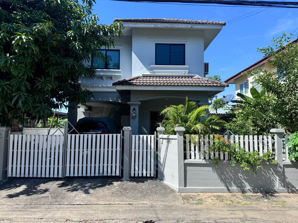 For SaleHouseMin Buri, Romklao : S2884 Single house for sale, K.C. Garden Home Village, Nimit Mai 40, near Hathai Mit Market