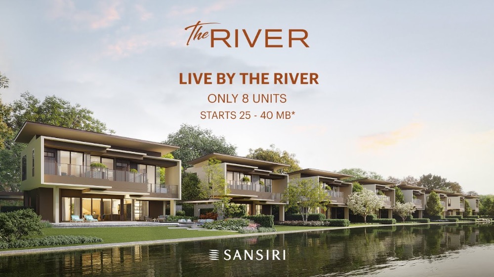 For SaleHouseSamut Prakan,Samrong : The River Live by The River, Modern Luxury Resort style single detached houses, only 8 houses.