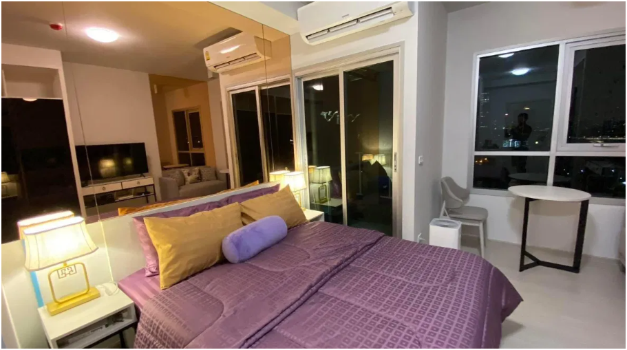 For SaleCondoBang Sue, Wong Sawang, Tao Pun : Studio room for sale, Chapter One Shine Bang Pho, fully furnished, 15th floor, Chao Phraya River view (AM1321)