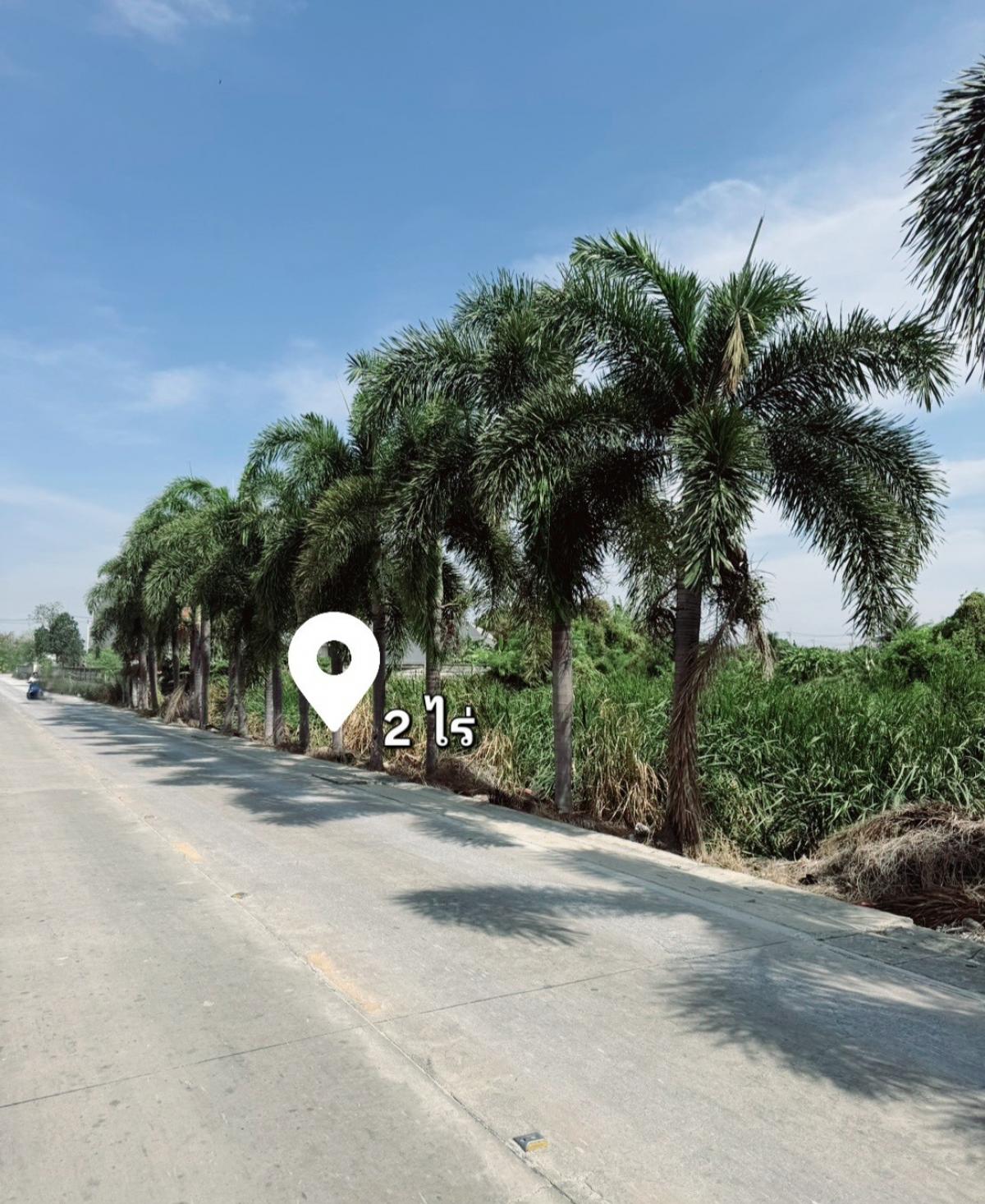 For SaleLandSamut Prakan,Samrong : Land next to the road, special price, purple, Samut Prakan Province