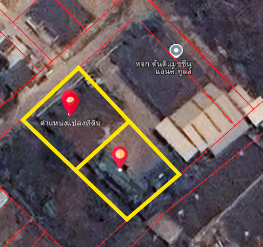 For SaleLandLamphun : For sale: 2 plots of vacant land, Pa Sak Subdistrict, Mueang Lamphun