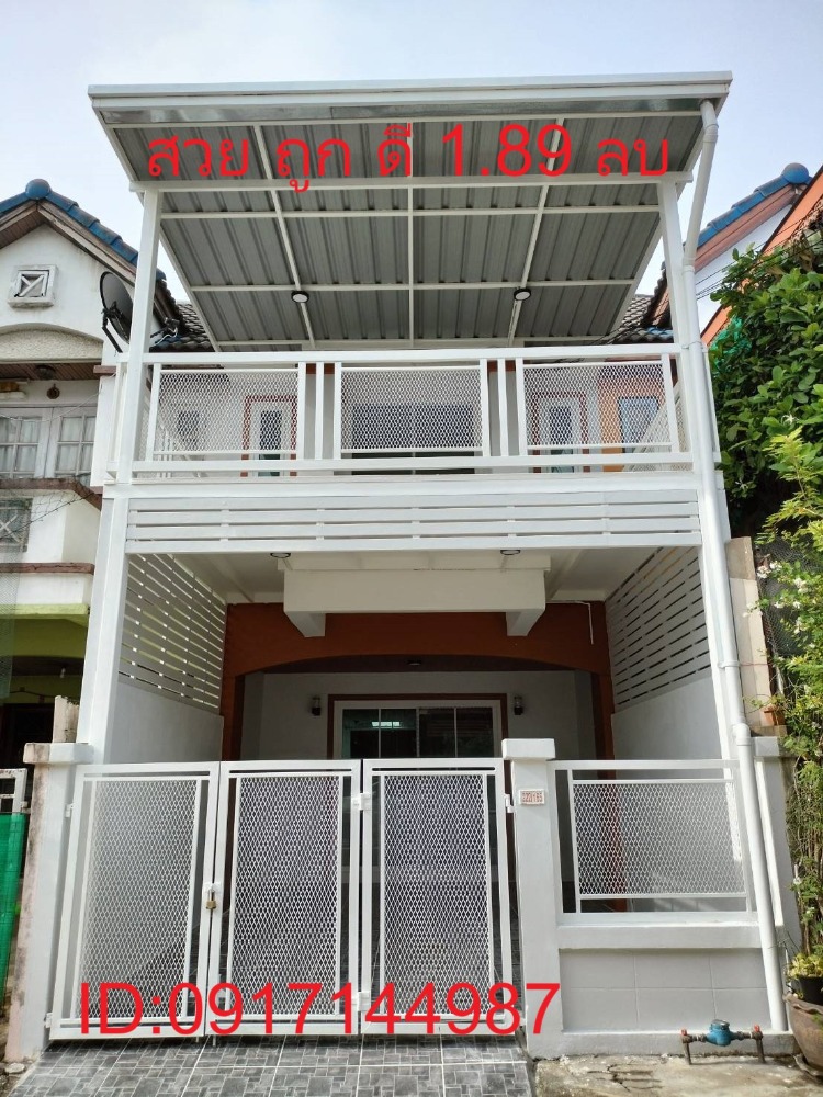 For SaleTownhouseNonthaburi, Bang Yai, Bangbuathong : Townhouse near the BTS line, Lumphini Bangyai, beautiful, cheap, 1.89 million baht, free transfer