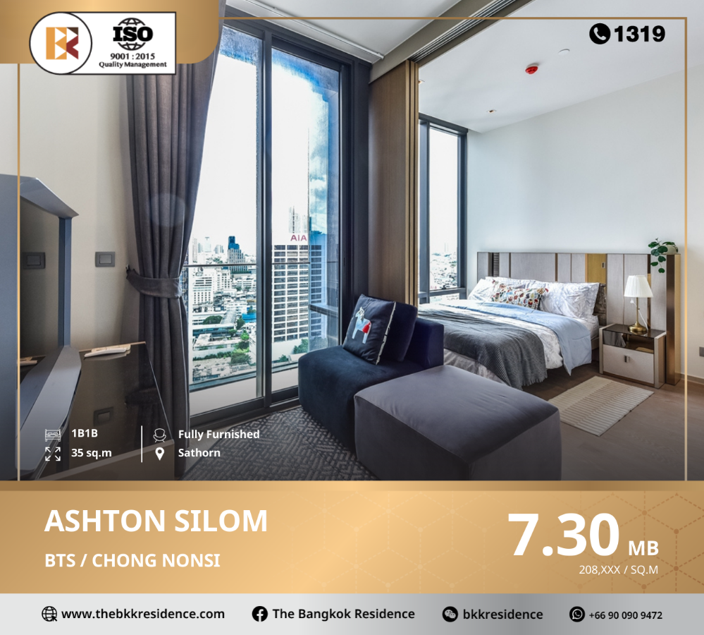 For SaleCondoSilom, Saladaeng, Bangrak : Ashton Silom: Prime Location Condo in the Heart of the CBD, Near BTS Chong Nonsi