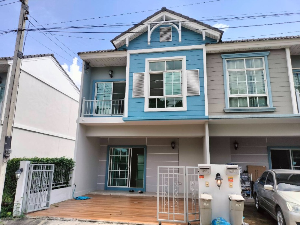 For SaleTownhomePathum Thani,Rangsit, Thammasat : 2-storey townhouse for sale (corner house), Modi Villa Rangsit project