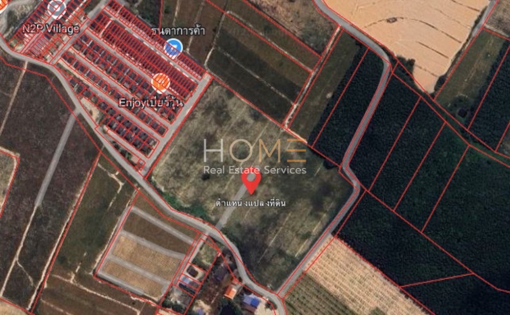 ขายที่ดินระยอง : ที่ดิน มาบยางพร ติดหมู่บ้าน / (ขาย), Land Map Yang Phon next to the village / (SALE) NEWC354