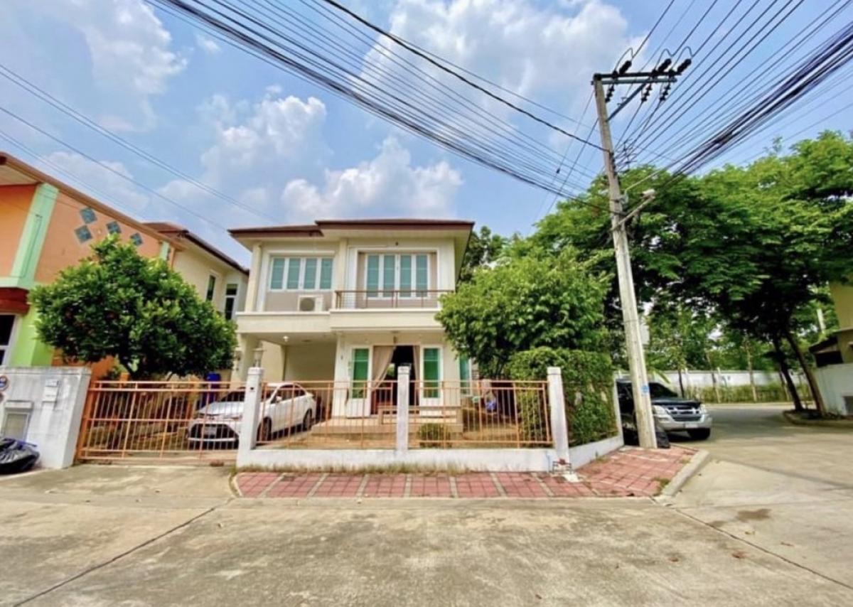 For RentHouseRama5, Ratchapruek, Bangkruai : Single house for rent, Ratiram Fifth (75 sq m), Soi Ruamjai Phatthana on Ratchaphruek Road ✅4 bedrooms, 3 bathrooms✅ 30,000/month