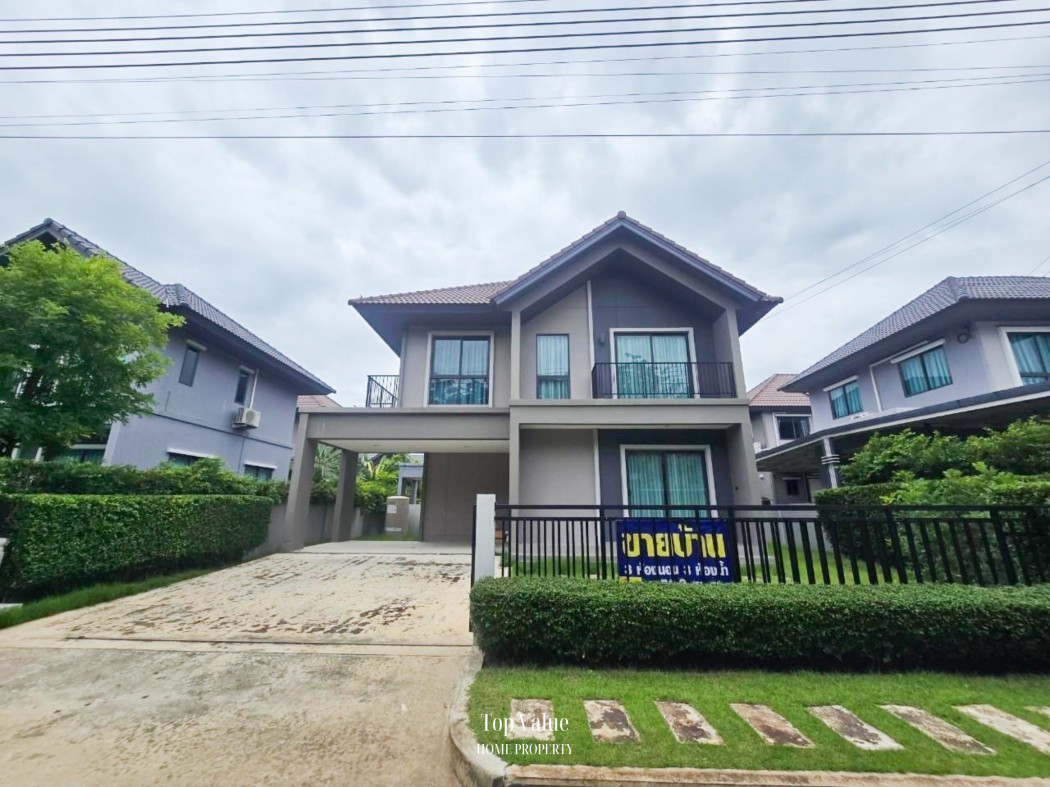 For SaleHouseSamut Prakan,Samrong : Single house for sale, Pave Bangna, 171 sq m, 56.3 sq wa, Delta style, special plot, front zone, main road, no one in front of the house, no longer for sale in the project.