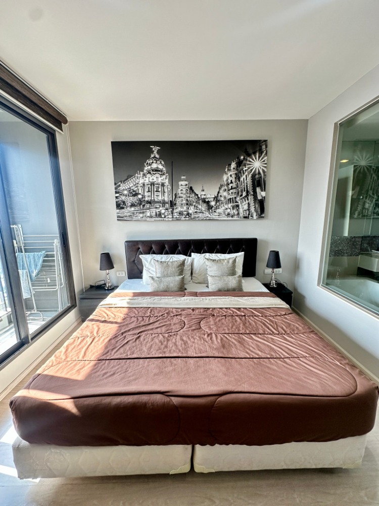 For RentCondoOnnut, Udomsuk : Condo Rhythm Sukhumvit 44/1, beautiful room, fully furnished, ready to rent