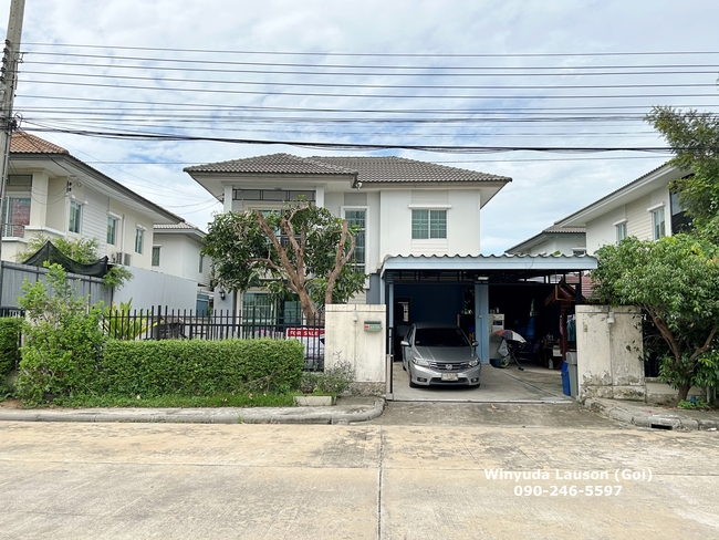 For SaleHouseNonthaburi, Bang Yai, Bangbuathong : 2-storey detached house, Soi Wat Lat Pla Duk, area 53.8 sq m., Pruksa Village 31 The Season, Bang Yai-Kanchanaphisek, Nonthaburi