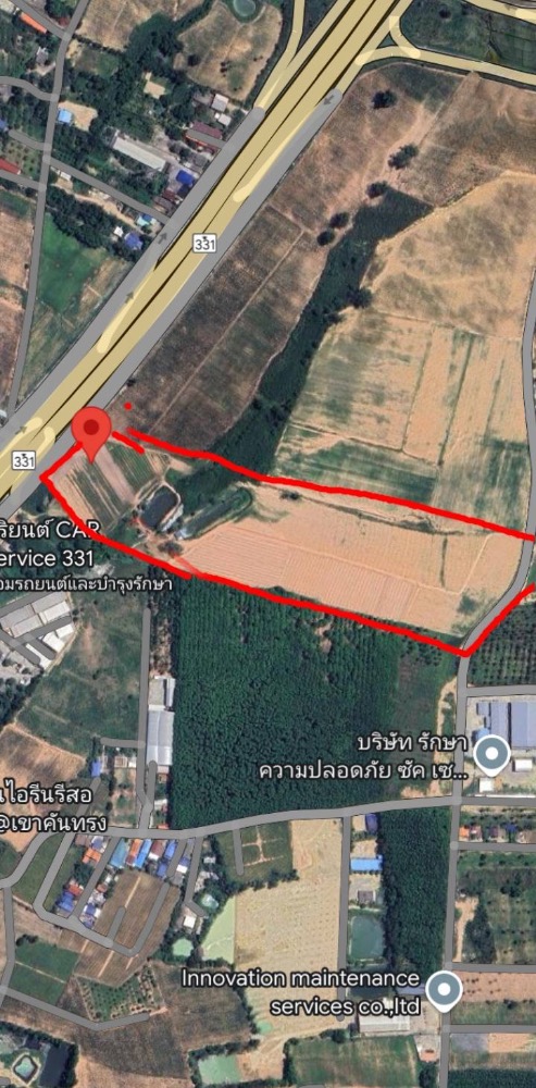 For SaleLandSriracha Laem Chabang Ban Bueng : Land for sale, 42 rai, on the main road, Sriracha - Chonburi