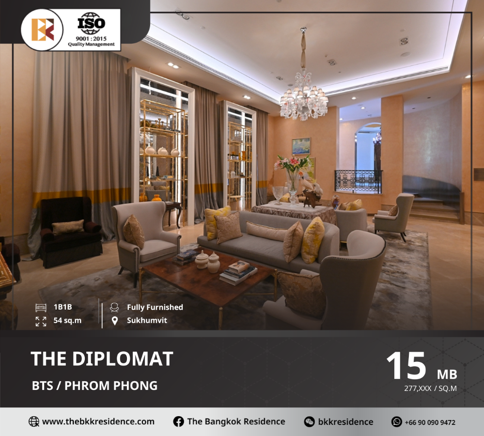 ขายคอนโดสุขุมวิท อโศก ทองหล่อ : The Diplomat 39 คอนโดหรูย่าน EM District ใกล้ BTS พร้อมพงษ์