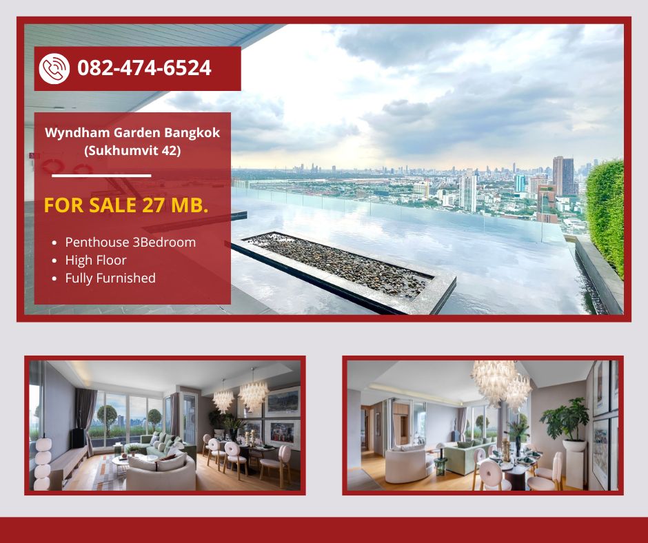 For SaleCondoSukhumvit, Asoke, Thonglor : For Sell‼️ Penthouse in Ekkamai area, Bang Krachao River view, near BTS Ekkamai