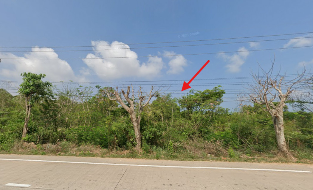 For SaleLandRayong : Land for sale, area 24 rai 26.1 sq..w, on Sukhumvit Road, near Tamnan Pa Rayong shop, Rayong Province