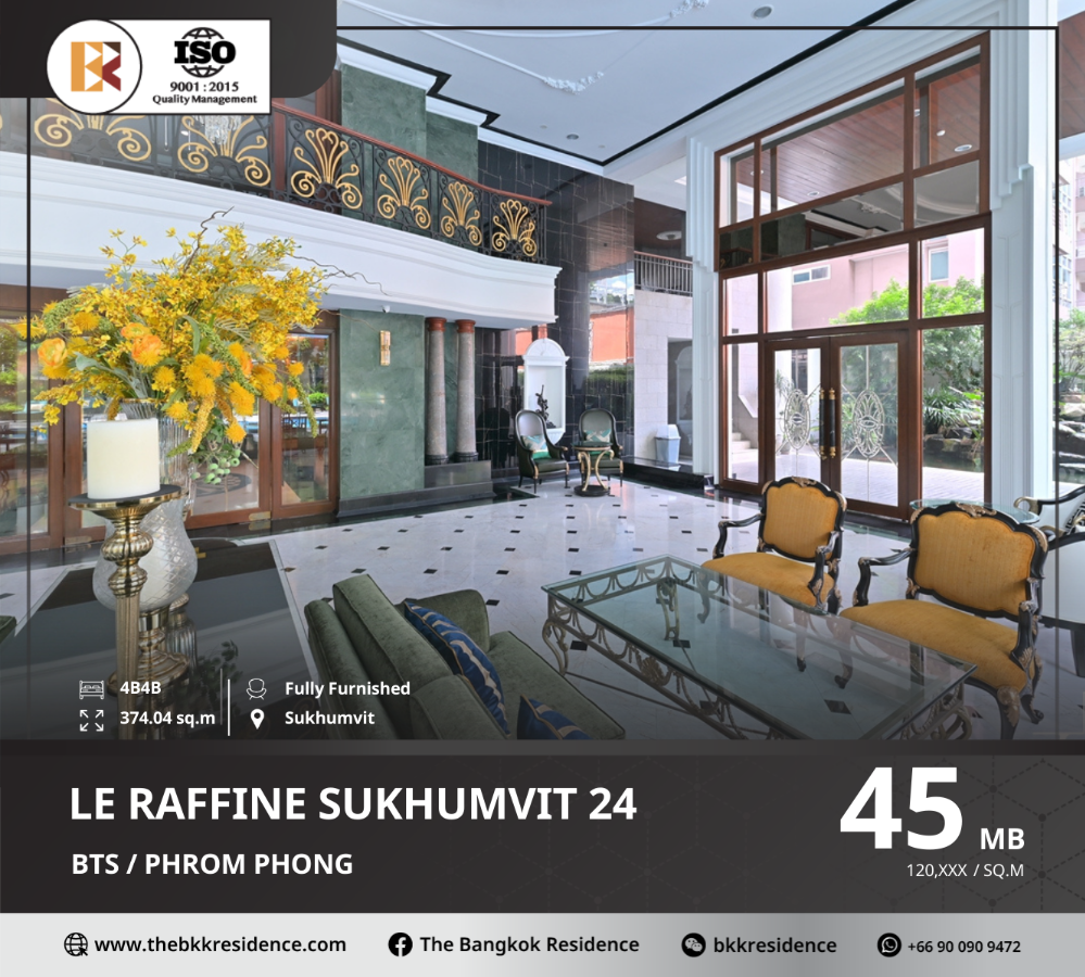 For SaleCondoSukhumvit, Asoke, Thonglor : Le Raffine Sukhumvit 24 - Luxury Duplex Condo Near BTS Phrom Phong, Lowest Price in the Building!!