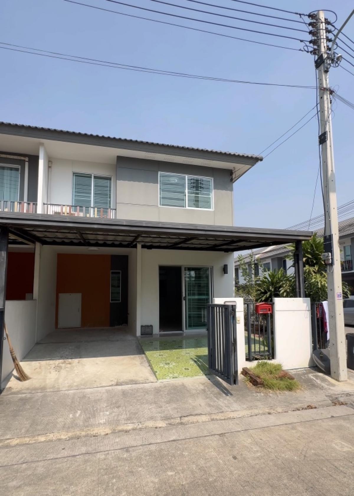 For RentTownhousePathum Thani,Rangsit, Thammasat : For rent: Townhouse, Pruksa 110, Chaeng Watthana-Ratchaphruek, good condition, 3 air conditioners, pets allowed.