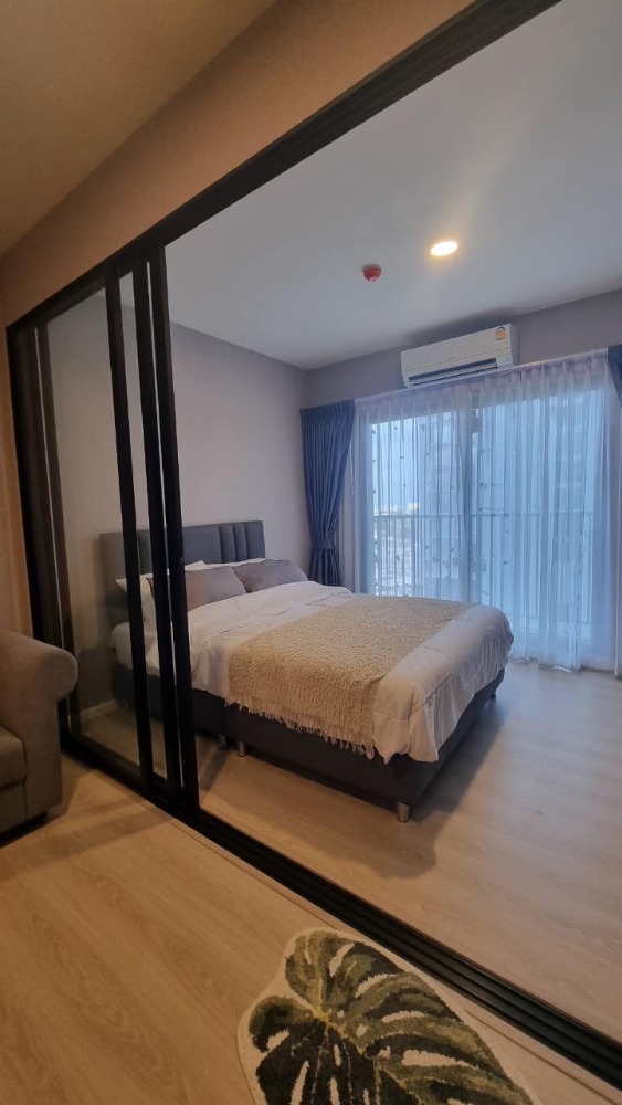 For RentCondoBangna, Bearing, Lasalle : 🌷FOR RENT>> A Space Mega 2>> 9th floor, good view, morning sun room, cool and comfortable room, beautiful room, new wallpaper throughout the room, next to Mega Bangna #LV-MO1241