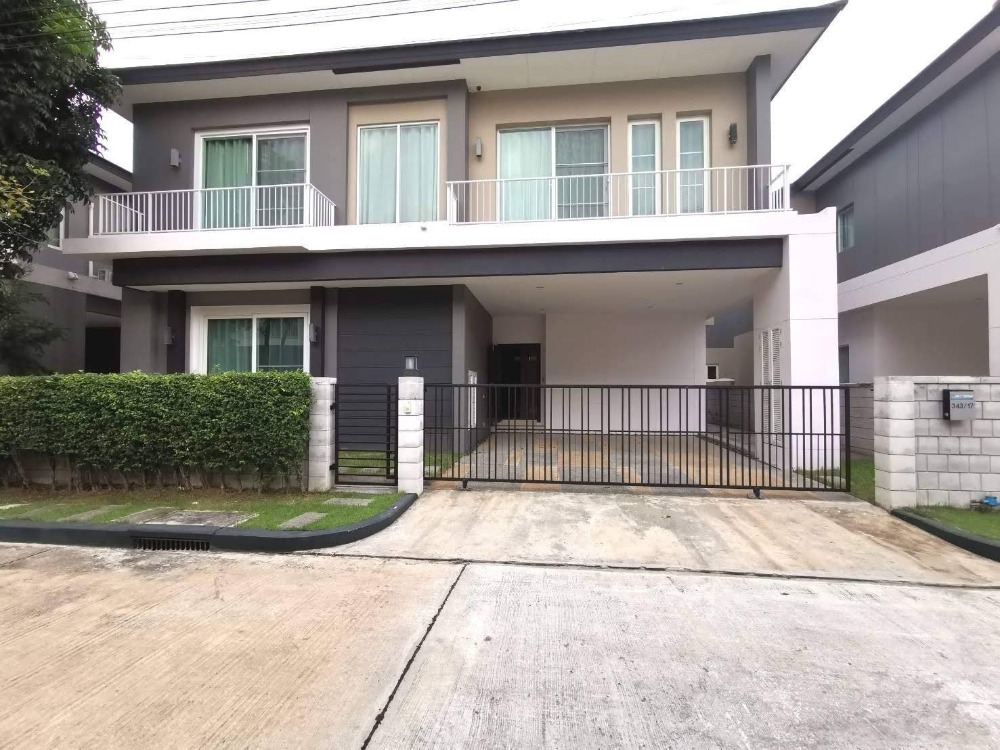 For RentHouseBangna, Bearing, Lasalle : Single house for rent, The City Sukhumvit-Bangna, air-conditioning, fully furnished, 4 bedrooms, 4 bathrooms, rental price 120,000 baht per month