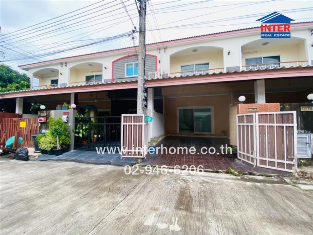 For SaleTownhouseMin Buri, Romklao : 2-storey townhouse, 19.1 sq.w., Nonthawi Ville Village 5, Soi 14, Soi Mitmaitri 6/4 Road, Kanchanaphisek Road, Mitmaitri Road, Nong Chok District, Bangkok