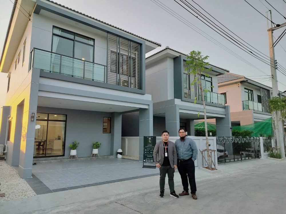 For SaleHouseMin Buri, Romklao : For sale: New twin house project, Park View, Liapwaree 21-Nong Chok (Park View by BJ PROPERTY)