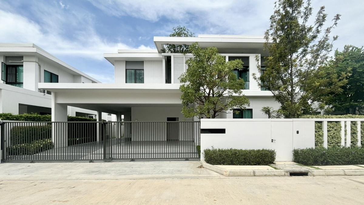 For RentHouseSamut Prakan,Samrong : For rent, Manthana Bangna Km 15 🔥New house, beautifully decorated like a model house 🔥Fully furnished