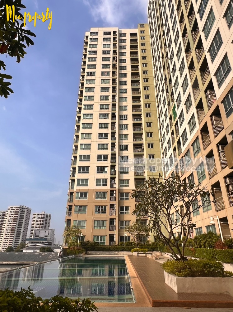 For SaleCondoRattanathibet, Sanambinna : Condo for sale Lumpini Ville Phibulsongkhram-Riverview (Lumpini Ville Phibulsongkhram-Riverview) room with pool view and Chao Phraya River view, area size 58.62 sq m. ME-188