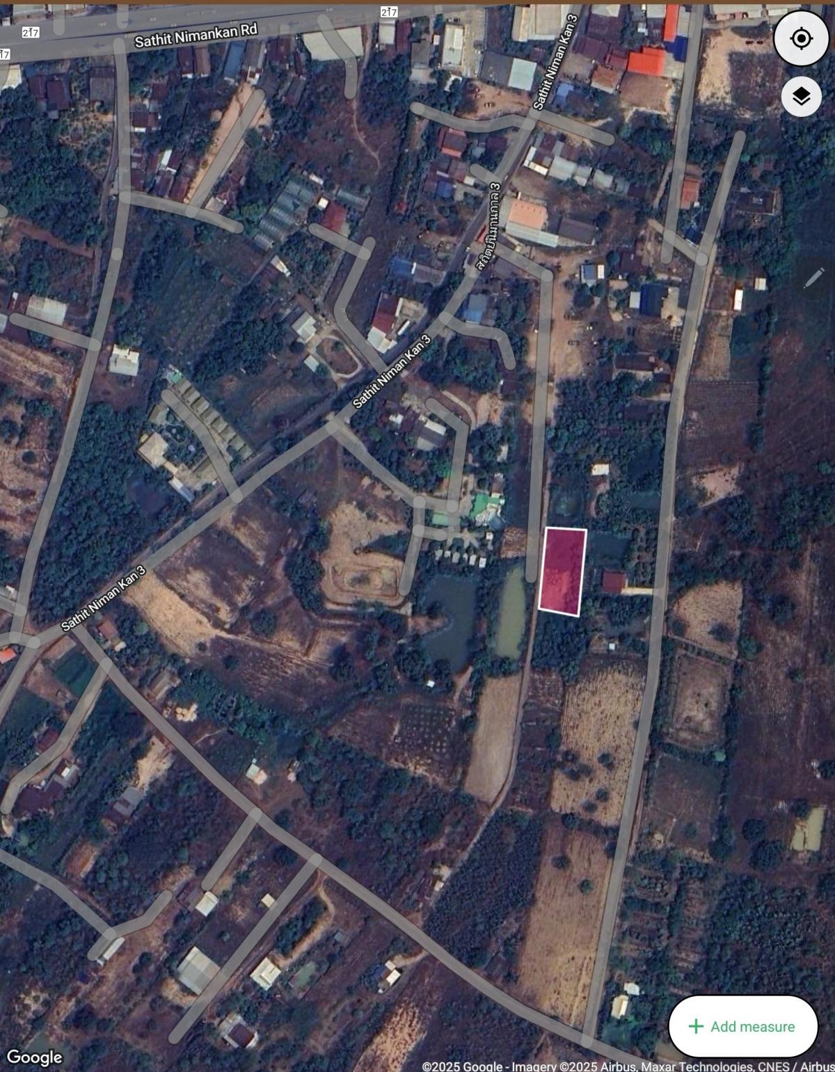 For SaleLandUbon Ratchathani : Land for sale, 278 sq.w., Sathit Nimankan Road, Kut Chomphu Subdistrict, Phibun Mangsahan District, Ubon Ratchathani Province, near Big C Phibun Mangsahan