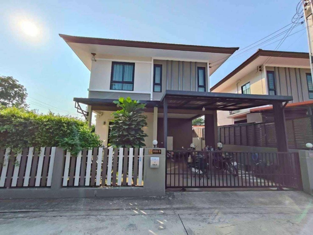 For SaleHouseRayong : House for Sale and Rent: Subthanee Central Ville Project, Rayong - Lucky Number 888/8, Brand-New 2-Story Home in a Prime Location, Ready to Move In