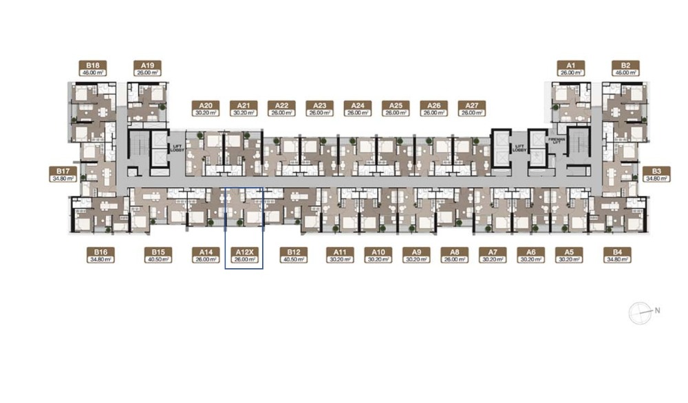 ขายดาวน์คอนโดพระราม 9 เพชรบุรีตัดใหม่ RCA : ขายดาวน์ Nue District R9 ตึก 9, ชั้น 16, ทิศตะวันออก