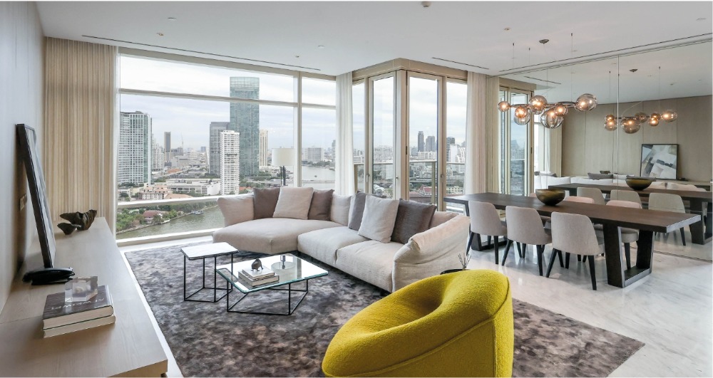 ขายคอนโดสาทร นราธิวาส : Sale! Riverview Penthouse with 3 bedrooms in Yannawa I Four Seasons Private Residences Bangkok