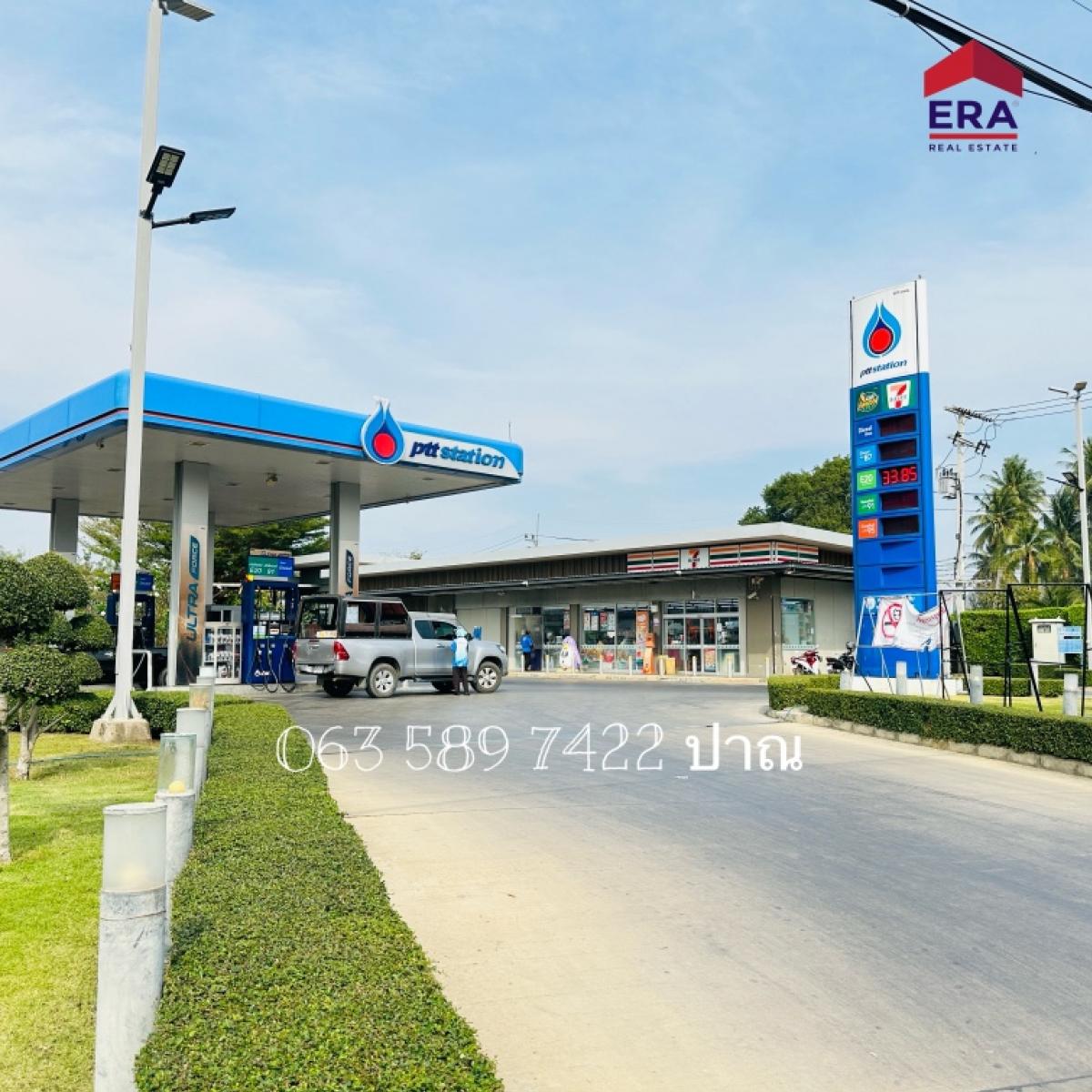 For SaleLandHuahin, Prachuap Khiri Khan, Pran Buri : For sale: PTT gas station business, area 1-2-48 rai, Highway 3168, Pran Buri Subdistrict, Pran Buri District, Prachuap Khiri Khan Province