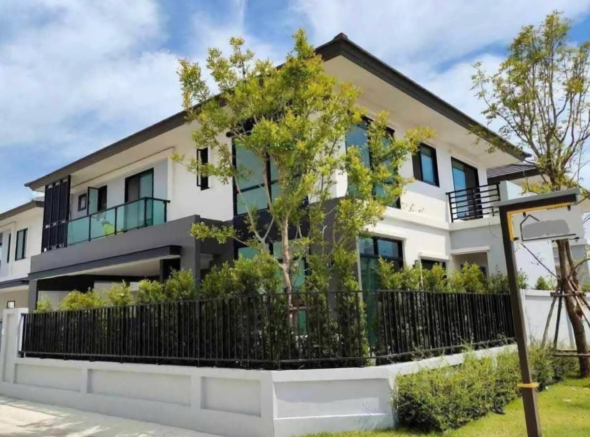 For RentHouseSamut Prakan,Samrong : 2-storey detached house for rent, 62 sq m., Bangna-Suvarnabhumi, km. 26