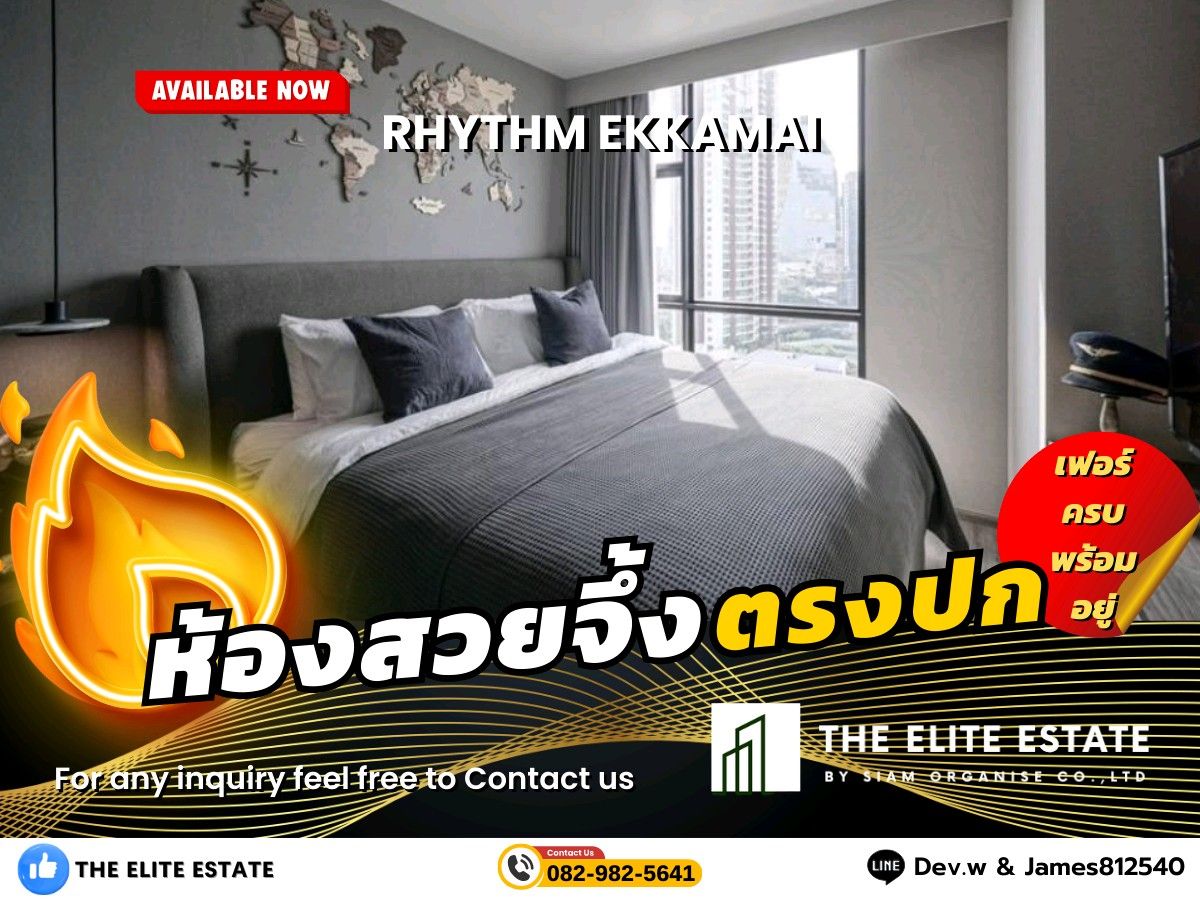 For RentCondoSukhumvit, Asoke, Thonglor : 🐲🍀 Nice room for rent 🐲🍀 RHYTHM EKKAMAI