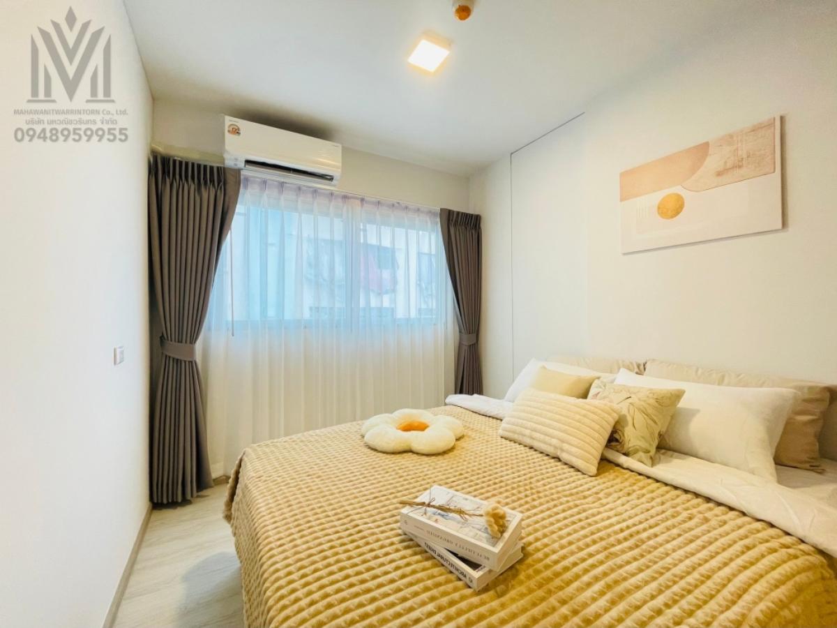 For RentCondoVipawadee, Don Mueang, Lak Si : 🔥🔥🔥 For rent, Plum Condo, Chaeng Watthana-Don Mueang, near Don Mueang Airport, Red Line, fully furnished, ready to move in, beautiful room, Building B, 4th floor, only 8,000 baht, pets not allowed.