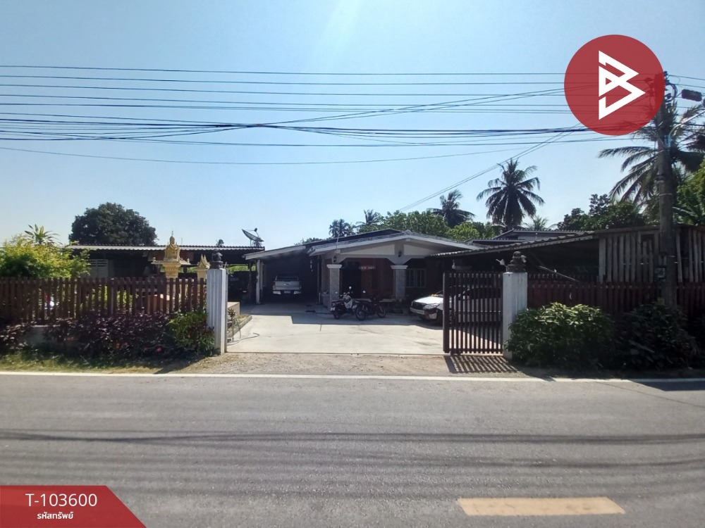 For SaleHouseKanchanaburi : Single-storey detached house for sale, on the road, area 1 ngan 88 sq m, Tha Maka, Kanchanaburi