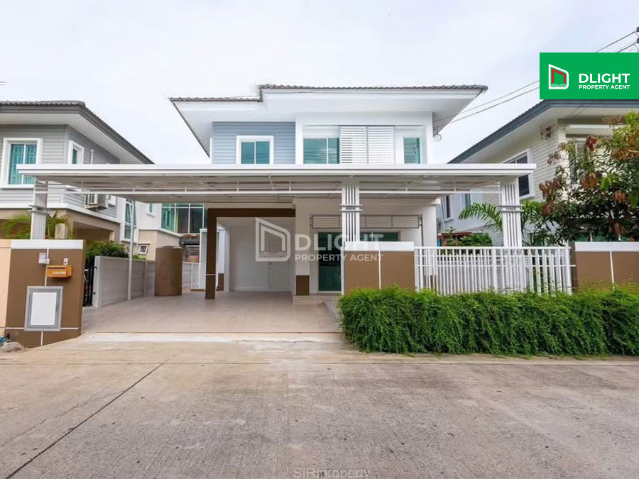 For SaleHousePathum Thani,Rangsit, Thammasat : For sale, 2-storey detached house, Pruksa Village 24, Thanyaburi, Rangsit, 44 sq m, 3 bedrooms, 2 bathrooms, parking for 2 cars, convenient transportation, near amenities, good location, shady atmosphere, great price, only 3.49 million baht ***Free transf