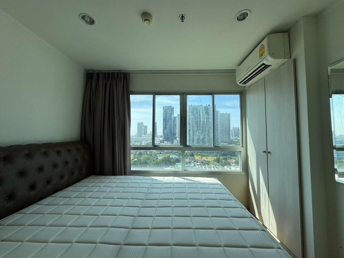 For RentCondoOnnut, Udomsuk : For rent Lumpini Sukhumvit 77-2, cheap price, corner room, private, beautiful view, near BTS, complete electrical appliances and furniture, price 8,000 baht.