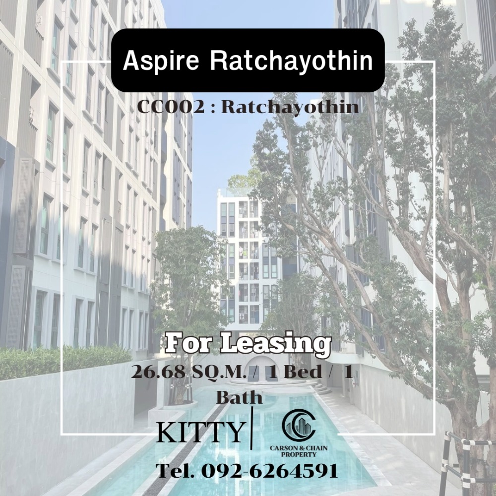 For RentCondoKasetsart, Ratchayothin : ***Rent 🏡 Aspire Ratchayothin | Aspire Ratchayothin Price 13,000 THB