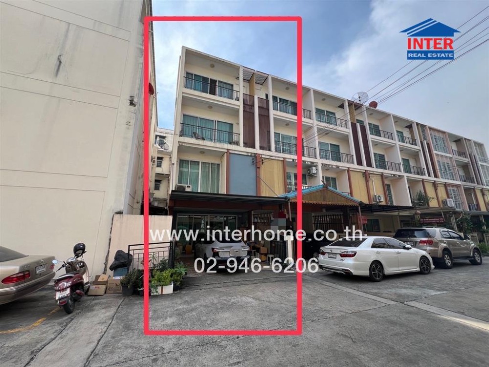 For SaleHome OfficeLadkrabang, Suwannaphum Airport : 4-storey home office, 19.8 sq.w., Pracha Biz Home Village @On Nut, Soi On Nut 67, Sukhumvit 77 Road, On Nut Road, Prawet District, Bangkok