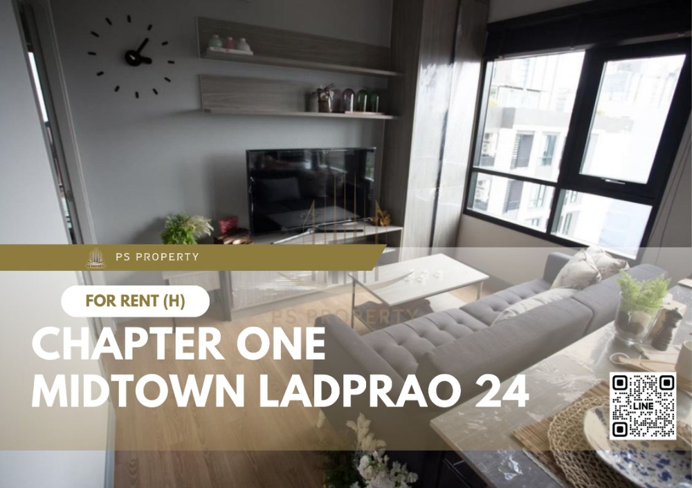 For RentCondoLadprao, Central Ladprao : For rent 📍 Chapter One Midtown Ladprao 24 📍 Complete furniture and electrical appliances, near Central Ladprao.