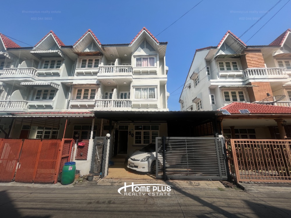 For SaleTownhouseLadprao, Central Ladprao : 3-storey townhouse, end unit, Lat Phrao 71, Soi Nakniwat 37, Intersection 1-8