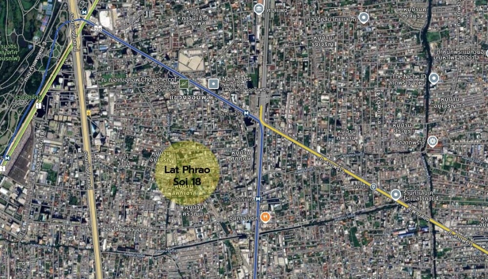 For SaleLandLadprao, Central Ladprao : For sale: vacant land, almost 300 square meters, in Soi Lat Phrao 18!