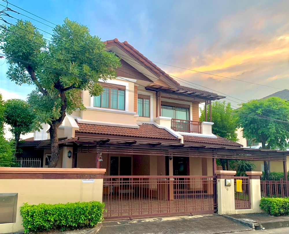 For RentHouseSeri Thai, Ramkhamhaeng Nida : ⭐For rent, single house, Setthasiri Wongwaen-Sukhapiban 2 ⭐ Beautiful single house, decorated, ready to move in, fully furnished, has a maid's room S2501-144