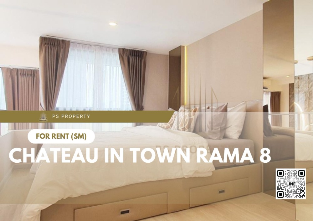 For RentCondoRama 8, Samsen, Ratchawat : For rent 📍 Chateau In Town Rama 8 📍 2 bedrooms, 1 bedroom, complete furniture and electrical appliances.