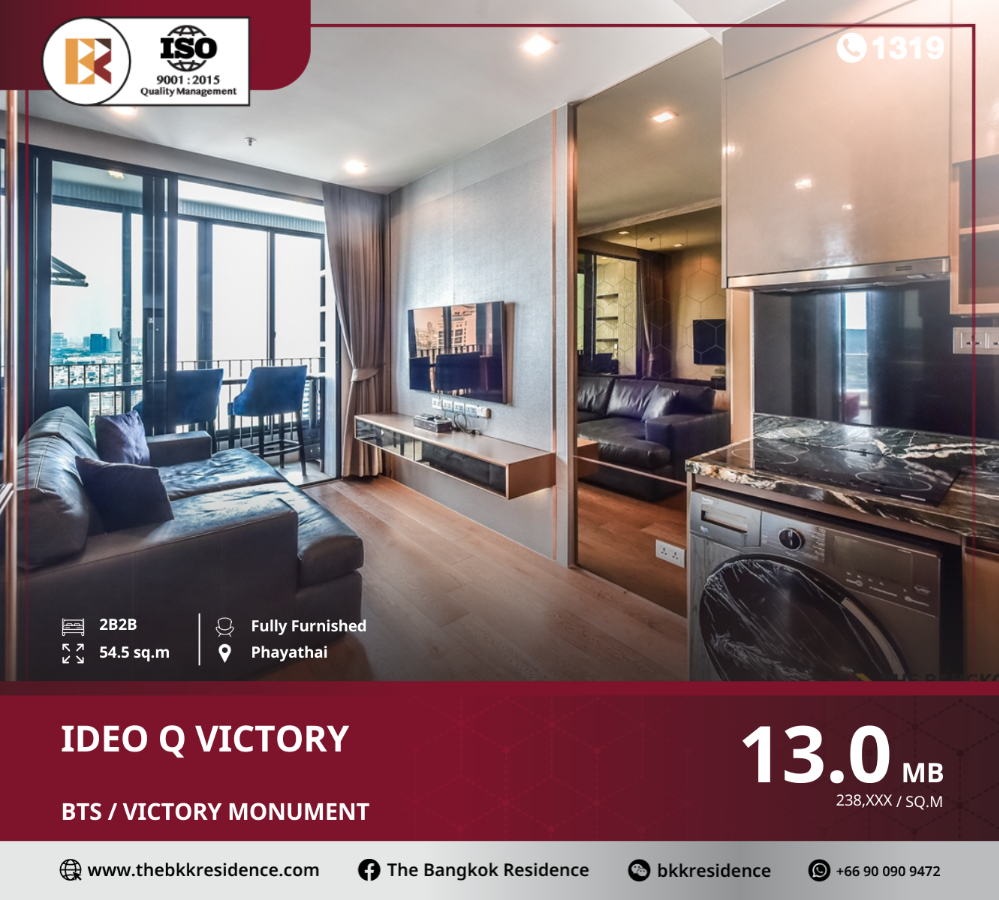 For SaleCondoAri,Anusaowaree : Ideo Q Victory Ready to Move In, Near BTS Victory Monument