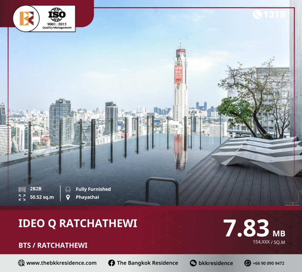 For SaleCondoRatchathewi,Phayathai : Ideo Q Ratchathewi Great Price, Near BTS Ratchathewi