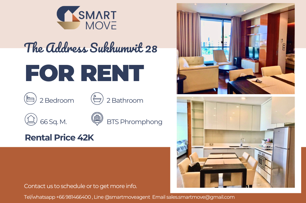 For RentCondoSukhumvit, Asoke, Thonglor : 🔥FOR RENT !!🔥 Code C20250100059..........The Address Sukhumvit 28, 2 bedrooms, 2 bathrooms, furnished, ready to move in📢📢