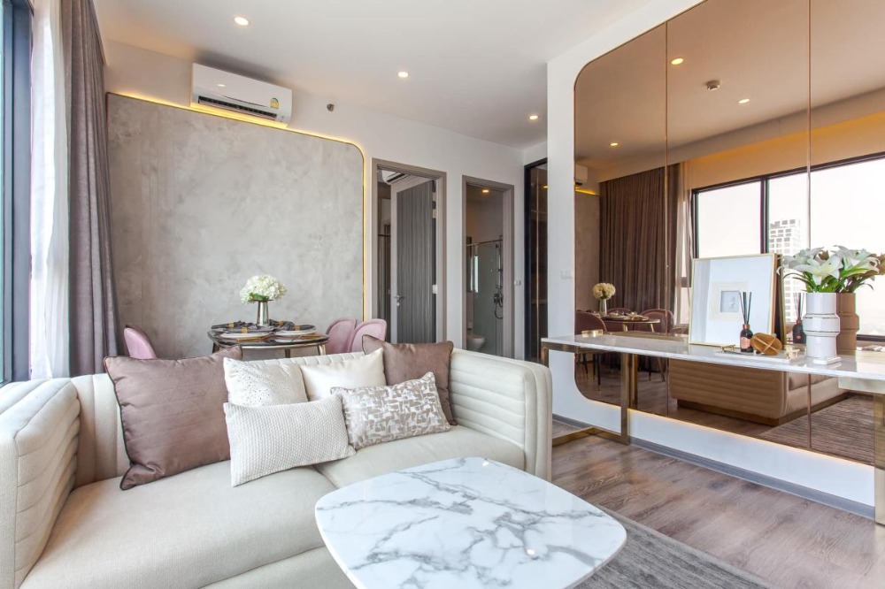 For RentCondoOnnut, Udomsuk : Condo for rent, KnightsBridge Prime On-Nut [KnightsBridge Prime On-Nut], beautiful room, good price, convenient travel, fully furnished, ready to move in immediately, make an appointment to view the room.