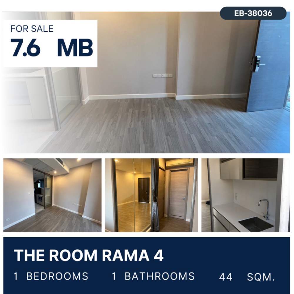 For SaleCondoSiam Paragon ,Chulalongkorn,Samyan : 🔥 Dont miss out on this huge discount! 🔥 ​​🏙️ The Room Rama 4 📍 1 bedroom | 1 bathroom | Size 44 sq m. 💸 Selling for only 7,600,000 baht (negotiable!) 📞 Call: 086-746-8882 (K. Cooper)