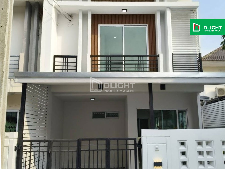 For SaleTownhouseMin Buri, Romklao : For sale, 2-storey townhouse, newly renovated, ready to move in, Baan Pruksa Town Next, Ram Intra-Wongwaen, Bang Chan, Khlong Sam Wa, 24.8 sq m, 3 bedrooms, 2 bathrooms, parking for 1 car, convenient transportation, complete amenities, price only 2.89 mil